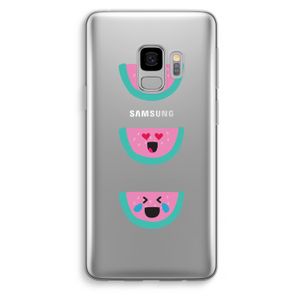 Smiley watermeloen: Samsung Galaxy S9 Transparant Hoesje