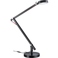 LED Bureaulamp 5W Warm Wit 3000K - Rond Glans Zwart Aluminium