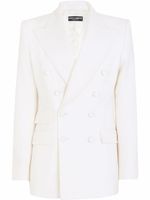 Dolce & Gabbana blazer en laine vierge à boutonnière croisée - Blanc