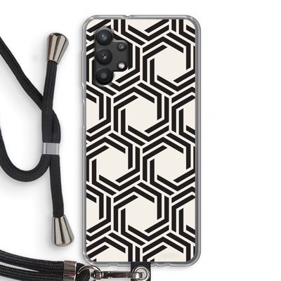 Geometrisch patroon: Samsung Galaxy A32 5G Transparant Hoesje met koord