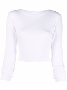 STYLAND haut crop en coton biologique - Blanc