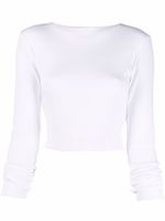 STYLAND haut crop en coton biologique - Blanc