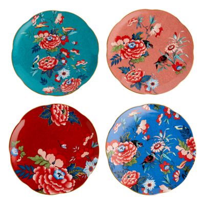 WEDGWOOD - Paeonia Blush - Bord 21cm s/4 (mix)