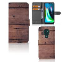 Motorola Moto G9 Play | E7 Plus | Book Style Case | Old Wood