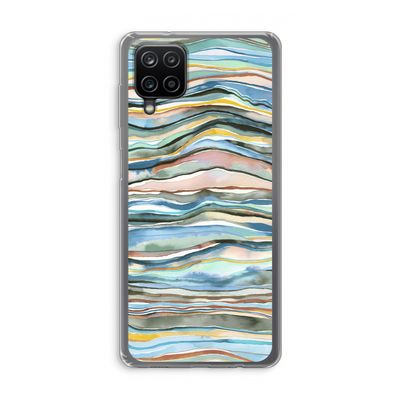 Watercolor Agate: Samsung Galaxy A12 Transparant Hoesje