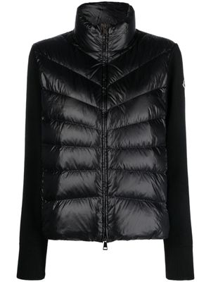 Moncler doudoune à empiècements contrastants - Noir