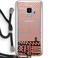 Marrakech Pink: Samsung Galaxy S9 Transparant Hoesje met koord