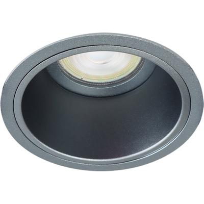 Spot Armatuur GU10 - Pragmi Slate - GU10 Inbouwspot - Rond - Gunmetal - Aluminium - Ø90mm