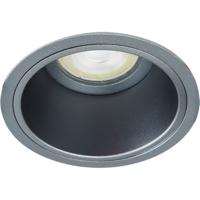 Spot Armatuur GU10 - Pragmi Slate - GU10 Inbouwspot - Rond - Gunmetal - Aluminium - Ø90mm
