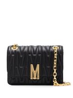 Moschino sac à bandoulière à plaque logo - Noir