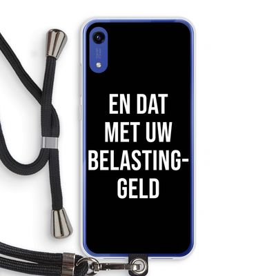 Belastinggeld - Zwart: Honor Play 8A Transparant Hoesje met koord