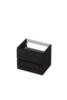 Onderkast INK 2 laden greeploos met houten keerlijst 60 cm x 45 cm x 52 cm Houtskool eiken 1257108 Onderkast INK 2 laden greeploos met houten keerlijst 60 cm x 45 cm x 52 cm Houtskool eiken 1257108