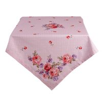 HAES DECO - Rechthoekig Tafellaken - 130x180 cm - 100% Katoen - Dotty Rose