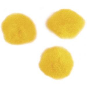 Rayher Hobby knutsel pompons - 15 mm - geel - 60x stuks - vormen/figuren/bolletjes