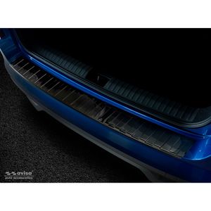 Zwart RVS Bumper beschermer passend voor Mercedes A-Klasse W177 Sedan 9/2018- 'Large + Ribs' AV245223
