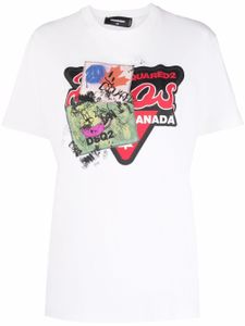 DSQUARED2 t-shirt à imprimé graphique - Blanc