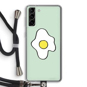 Spiegelei: Samsung Galaxy S21 Plus Transparant Hoesje met koord