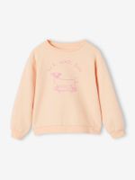 Basic meisjessweater met motief abrikoos - thumbnail