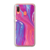 Paarse stroom: Samsung Galaxy A20e Transparant Hoesje