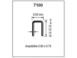 Dutack Niet serie 7100 Cnk 16mm doos 10 duizend - 5040013