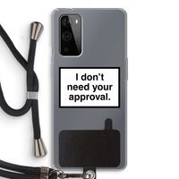Don't need approval: OnePlus 9 Pro Transparant Hoesje met koord