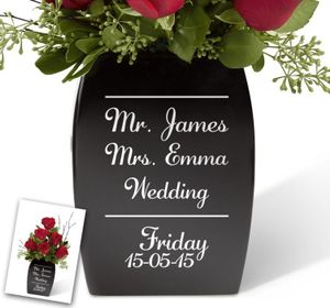 decoratieve Naam Vaas Muursticker