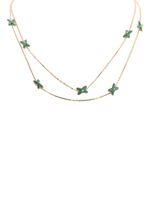 Chaumet collier Jeux de Liens en or rose serti de diamants et malachite