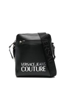 Versace Jeans Couture sacoche en cuir artificiel à plaque logo - Noir