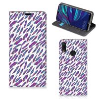 Huawei Y7 hoesje Y7 Pro (2019) | Hoesje met Magneet | Feathers Color