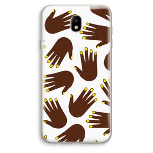 Hands dark: Samsung Galaxy J7 (2017) Transparant Hoesje