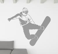 Snowboarder mute grab sticker extreme sport