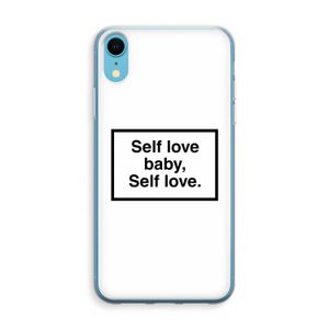 Self love: iPhone XR Transparant Hoesje
