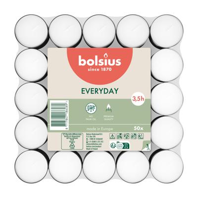 Bolsius Waxinelichtjes - 50x stuks - 3,5 branduren - kaarsjes - lichtjes