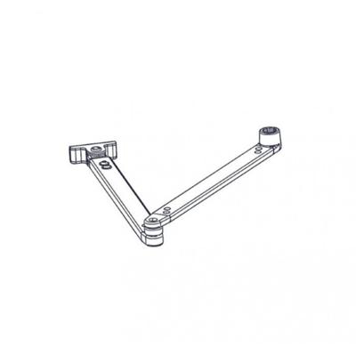 dormakaba ED100/250 standaard duwarm - maximale terugligging 225 mm - zilver