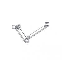 dormakaba ED100/250 standaard duwarm - maximale terugligging 225 mm - zilver