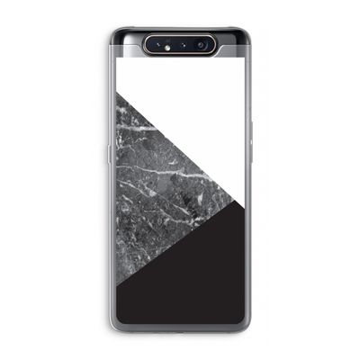 Combinatie marmer: Samsung Galaxy A80 Transparant Hoesje