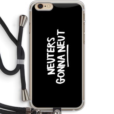 Neuters (zwart): iPhone 6 PLUS / 6S PLUS Transparant Hoesje met koord