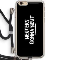 Neuters (zwart): iPhone 6 PLUS / 6S PLUS Transparant Hoesje met koord