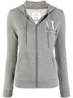 Armani Exchange hoodie à logo imprimé - Gris