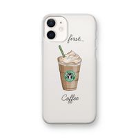 But first coffee: iPhone 12 mini Transparant Hoesje