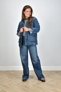Anine Bing jeans Briley high rise wide blauw