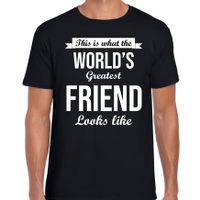 Worlds greatest friend / vrienden cadeau t-shirt zwart voor heren Worlds greatest friend / vrienden cadeau t-shirt zwart voor heren