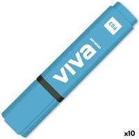 Fluoriscerende Markeerstift Molin Viva Blauw (10 Stuks)