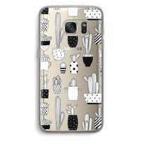 Cactusmotief: Samsung Galaxy S7 Transparant Hoesje