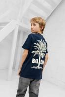 Ballin Amsterdam Dual-Tone Palm T-shirt Kids Donkerblauw - Maat 176 - Kleur: Donkerblauw | Soccerfanshop