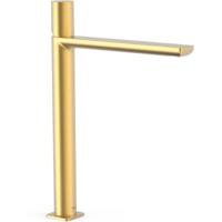 Wastafelkraan Tres Loft | Opbouw | Mengkraan | Hoog model | 1-knop | Rond | 24k Goud mat