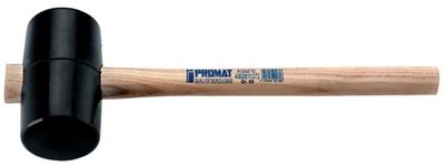 Promat Rubberhamer | hoofd-d. 40 mm koplengte 80 mm | zwart essenhout | 90 Shore A vlakke baan - 4000811570 4000811570