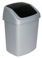 Curver swing bin 15 liter zilver/antraciet - thumbnail