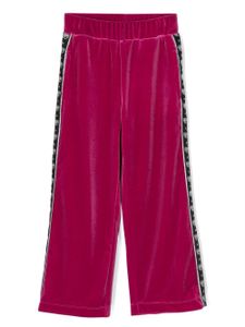 Chiara Ferragni Kids pantalon en velours à motif graphique - Rose