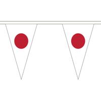 Japan Vlaggetjes vlaggenlijn slinger - 500 cm - polyester - binnen/buiten - versiering Japan Vlaggetjes vlaggenlijn slinger - 500 cm - polyester - binnen/buiten - versiering